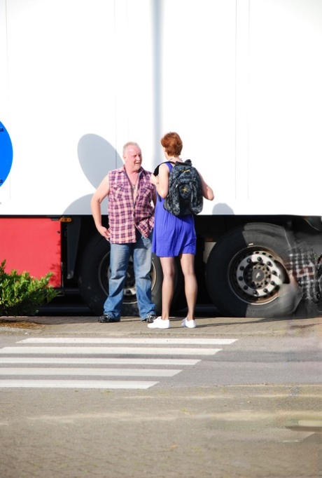 Older British lady picks up lorry driver and fucks him silly back at her place