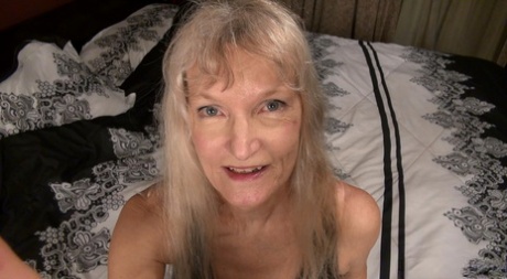 Old blonde women pleasure their vaginas during solo activities