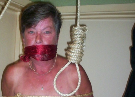 Compilation of mature ladies being restrained with rope at Halloween