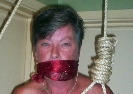 Compilation of mature ladies being restrained with rope at Halloween