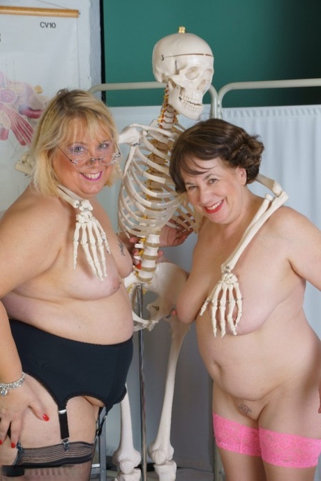 British fatty Lexie Cummings engages in lesbian play with an older plumper