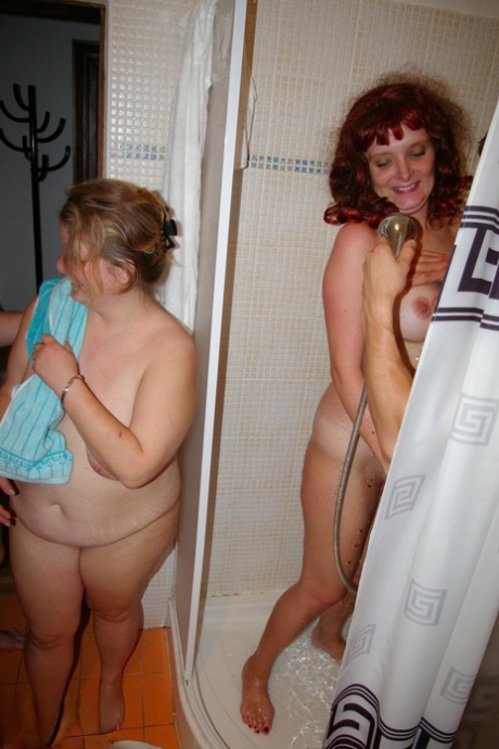 Four mature amateur nymphos get involved in group sex action with a teen boy