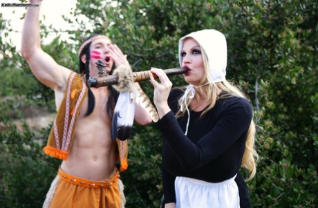 Horny Indian guy bangs the brains out of blonde busty cougar Kelly Madison