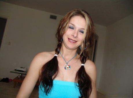 Small titted brunette Noname Jane gives nice handjob in POV action