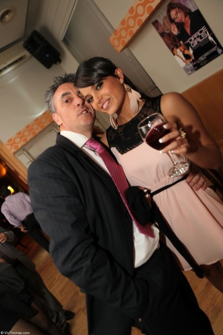 Hungarian hotties Dorothy Black & Eve Angel get down & dirty at a boty party